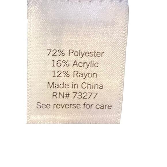 Nine West Petite Size PS Leopard Crop Pullover Sweater Blue Knit Cozy NWOT - Picture 12 of 12